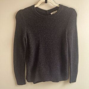 Madewell Charcoal Gray Sweater with Buttons Down Back XS